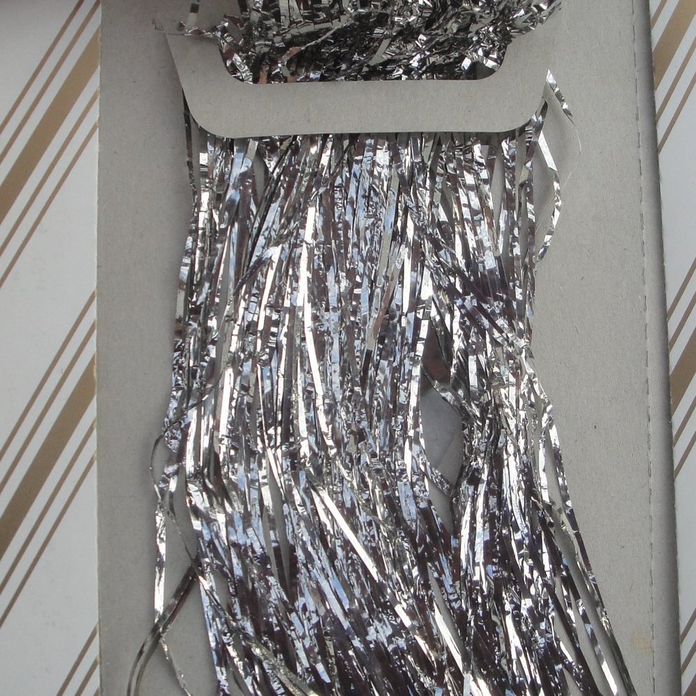 1 German Real Lead Christmas Tree Tinsel Icicles Stanniol lametta Old Fashioned